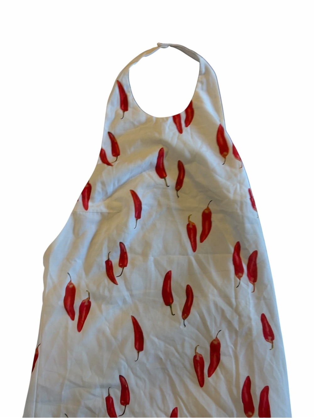 Commense NWT Cream Mini Dress with Red Chili Print - Picture 6 of 11